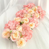 HULIANFU Luxury Wedding Road Cited Flowers Rose Peony Hydrangea Mix DIY Arched Door Flower Row Window T Station Wedding Decoration