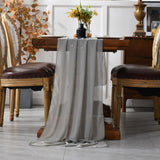 HULIANFU Sheer Chiffon Luxury Solid Color Table Runner Rustic Boho Wedding Party Bridal Shower Birthday Home Christmas Decoration