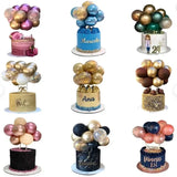 HULIANFU Mini Confetti Balloon Cake Topper Birthday Wedding Party Baby Shower Birthday Decoration Gold Party Decorations