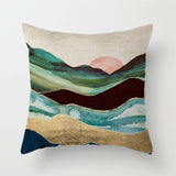 HULIANFU New Japanese Geometric Peak Encrypted Linen Cushion Cover Pillow Cover