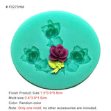 HULIANFU New Mini Flowers Series Silicone Mold DIY Handmade Fondant Cake Baking Chocolate Sugar Cake Tool Resin Polymer Clay Making Mould