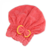 HULIANFU Shower Cap Microfibre Quick Hair Drying Bath Towel Spa Bowknot Wrap Towel Cap Bathroom Accessories Bonnets for Women Designer