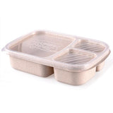 HULIANFU Wheat Straw Lunch Box Bento Box Japanese Style Students 4-box Containers for Food Microwave Office Workers Food Box Fruits Case
