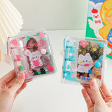 HULIANFU Transparent 3 Inch Photo Album 20 Pockets INS Cartoon Polaroid Album Collection Book Kpop Photocard Holder Hand Account Book