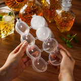 HULIANFU Round 4 Cavity Ice Mould Ice Ball Maker DIY Ice Cream Mold Plastic Whiskey Ice Cube Tray Bar Accessories Tool форма для льда