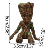 HULIANFU Strongwell Home Decoration Flower Vase Miniature Model Succulent Flower Pots Desktop Display Figurines Baby Groot Artware Gifts