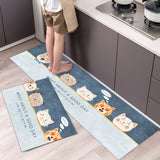 HULIANFU Modern Kitchen Mat Home Entrance Doormat Hallway Bedroom Living Room Decoration Floor Carpet Balcony Bathroom Anti-Slip Long Rug