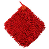 HULIANFU Red Chenille Soft Hand Towel Chinese Style Quick-Dry Absorbent Cartoon Wipe Handkerchief for Home Bathroom Embroidery Towels