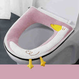 HULIANFU NEW Hot Sale Comfortable cartoon bathroom Toilet Seat Cover Winter Toilet Cover Household Closestool Mat Seat Case Lid Cover