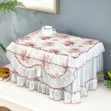 HULIANFU Polyester Yarn Edge Pastoral Lace Style Microwave Dust Cover Home Kitchen Appliances Microwave Oven Emergency Dust Cover