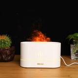 HULIANFU Portable aroma diffuser Simulation Flame USB Ultrasonic Humidifier Home Office Air Humidifier Aromatherapy Flame Lamp Difusor