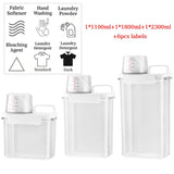 HULIANFU Multi-Use Laundry Powder Detergent Dispenser Food Grains Rice Storage Container Pour Spout Measuring Cup Detergent Box