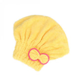 HULIANFU Shower Cap Microfibre Quick Hair Drying Bath Towel Spa Bowknot Wrap Towel Cap Bathroom Accessories Bonnets for Women Designer