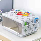 HULIANFU Waterproof 1pcs Grease Proofing Storage Bag Kitchen Accessories Double Pockets  Dust Covers Microwave Cover Microwave Oven Hood