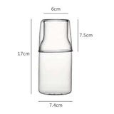 HULIANFU Transparent Color Glass Teacup Set Simple Heat-Resistant Drinking Juice Cup With Tea Pitcher Water Bottle Drinkware