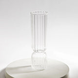 HULIANFU Nordic Glass Vase Small Glass Vases Flower Arrangement Home Decoration Accessories Modern Living Room Glass Ornament