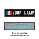 HULIANFU National Flag 10X2.5cm Embroidery Custom Name Text Patch Stripes Badge Iron On Or Sew On Or Velcros Patches For