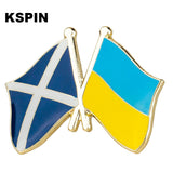 HULIANFU Ukraine flag pin lapel pin badge  Brooch Icons 1PC KS-0187