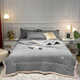 HULIANFU NEW Blanket Soft Premium Cotton Quilt Blanket Queen King Size Air Conditioning Quilt