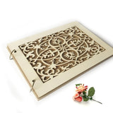 HULIANFU New Wooden Wedding Guestbook Reception Book Sign-in Book Personalized Mr. and Mrs. Photo Frame Wedding Decoration Supplies