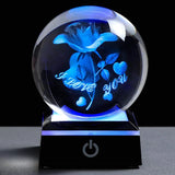 HULIANFU New 80mm K9 Crystal Solar System Planet Globe 3D Laser Engraved Sun System Ball with Touch Switch LED Light Base Astronomy Gifts