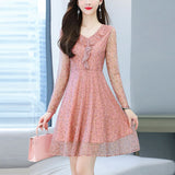 hulianfu Women Chiffon Summer Print Floral Dress Casual  New V-Neck Short Sleeve Elegant Party Dresses Ladies Clothing Vestidos robe