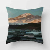 HULIANFU New Japanese Geometric Peak Encrypted Linen Cushion Cover Pillow Cover