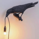 HULIANFU Resin Lucky Bird Crow Wall Lamp Table Lamp Night Light Bedroom Bedside Living Room Wall Lamp Home Decoration