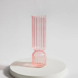 HULIANFU Nordic Glass Vase Small Glass Vases Flower Arrangement Home Decoration Accessories Modern Living Room Glass Ornament
