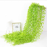HULIANFU Simulation plant willow leaf rattan wedding ceiling wall hanging plastic green leaf rattan hanging green plant
