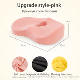 HULIANFU Memory Foam Lumbar Cushion Orthopedic Pillow Office Chair Cushion Support Waist Back Pillow Sets Car Seat Cushion Hips Massager