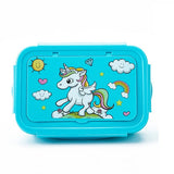 HULIANFU Unicorn Kawaii Bento Lunch Box Water Bottle for Kids Girls Boys Children School Kindergarten Mini Snack Sandwich Food Container