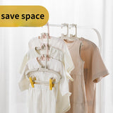 HULIANFU Scalable Children  Hanger Baby Storage Rack Retractable Strap Pant Clip Small Hanger Support Balcony Drying Accessories Suit