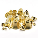 HULIANFU  50Pcs Gold Metal Bells Christmas Jingle Bell Ornaments Xmas Tree Decoration DIY Handmade Crafts Wedding Christmas Decor
