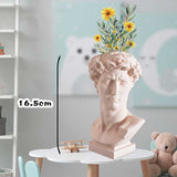 HULIANFU W&amp;G Nordic Vase Home Decor Vase Creative Human Head Portrait Flower Vases Room Decoration Resin David Flower Vase Room Decor