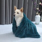 HULIANFU Soft Long Plush Pet Blanket Multi-Use Mat Sofa Cover Comfortable Warming Shag Blankets for Puppy Dog and Cats