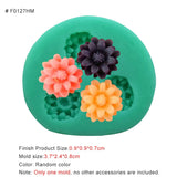 HULIANFU New Mini Flowers Series Silicone Mold DIY Handmade Fondant Cake Baking Chocolate Sugar Cake Tool Resin Polymer Clay Making Mould