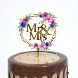 HULIANFU MR&amp;MRS Acrylic Wedding &amp; Engagement Cake Topper Lover Valentine  Day Baking Decoration You&amp;me Anniversary Cake Party Favors