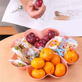 HULIANFU Multi-function Plastic Fruit Plate Dessert Tray Plate Snack Dish 6 Compartments High Quality