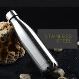 HULIANFU Travel Drinking Kettle Outdoor Sport Water Bottle 500ml Double Wall Stainles Steel Thermos Cup Leakproof Insulated Vacuum Flask