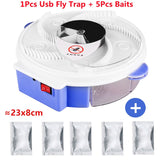 HULIANFU Upgraded Version USB Flytrap Automatic Pest Catcher Fly Killer Electric Fly Trap Device Insect Pest Reject Control Catcher