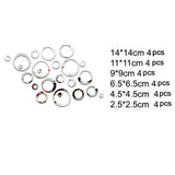 HULIANFU New 24pcs Creative Wall Stickers Mirror Stickers Decal Round Shape For Bedroom Background Modern Fashion Home Decoration
