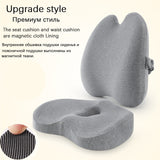 HULIANFU Memory Foam Lumbar Cushion Orthopedic Pillow Office Chair Cushion Support Waist Back Pillow Sets Car Seat Cushion Hips Massager