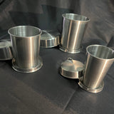 HULIANFU Portable Stainless Steel  Coffee Mug Foldable Cup 75ml/150ml/250ml Outdoor Travel Collapsible Telescopic  Hiking Camping Water