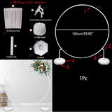 HULIANFU Ring Balloon Arch Stand DIY Background Balloon Holder Circle Ballon Column Base Baby Shower Birthday Wedding Party Decor