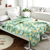 HULIANFU PEIDUO Anti-Mite Summer Cool Quilt Cartoon Thin Quilt Washable Lightweight Duvet Insert 100% Goose Down Filling Double Student