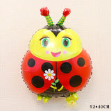 HULIANFU Jungle Cartoon Animal Balloon Rabbit Fox Penguin Hippo Tiger Crocodile Aluminum Foil Balloon Zoo Party Children  Toy