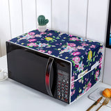 HULIANFU Peva Dustproof Microwave Oven Covers Printed Dust Oil Proofing Covers With Double Pockets Storage Bag Kitchen Accessories