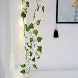 HULIANFU Outdoor Wedding Decoration LED Leaf Twine Fairy String Lights With Battery Operate For Rustic Holiday Party Event Decor Supplies