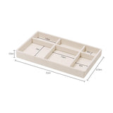 HULIANFU Velvet Jewelry Display Tray Case Hot Sales Stackable Exquisite Jewellery Holder Portable Ring Earrings Necklace Organizer Box